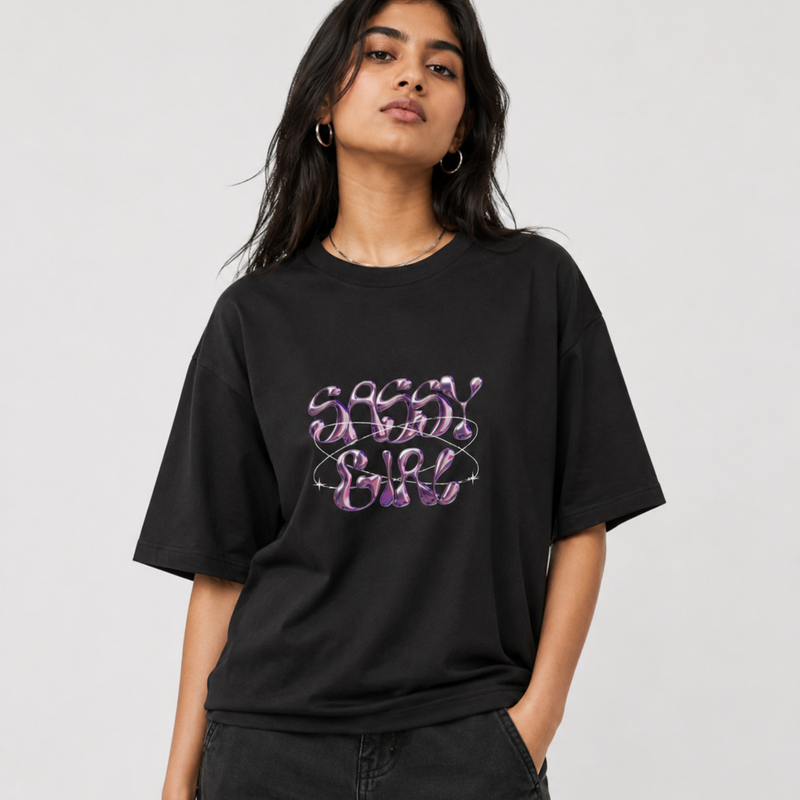 Girls Sassy Oversized Tee